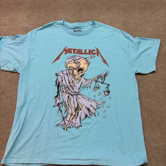 Metallica Other - Metallica Aqua Graphic Band Tee (2023) XL 0461